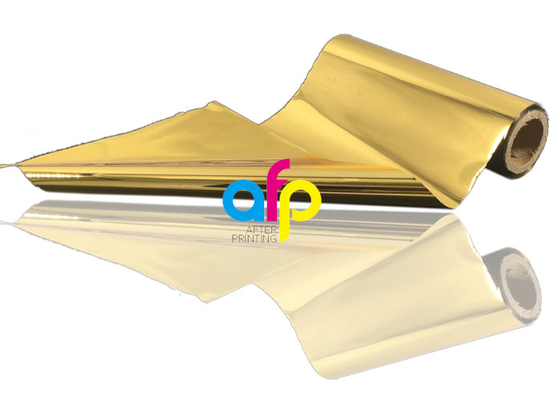 فویل بسته بندی طلای داغ هر دو طرف ، فویل انتقال حرارت اندازه 640 mm * 120m
