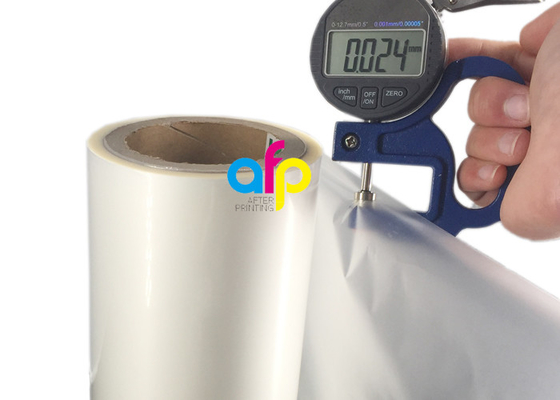 رول ورقه ورقه براق ، رول لمینیت 24 میکرون BOPP فیلم 445mm * 3000m رول